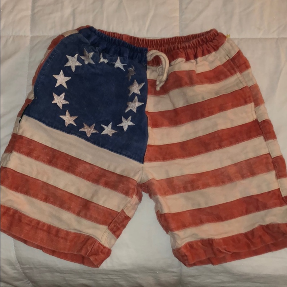 Hemp American flag shorts